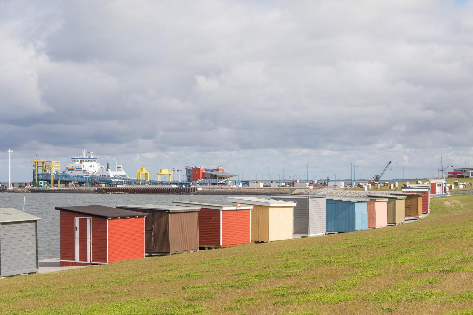 Direkt Am Deich - Ferienwohnung Amrum Im Gaestehaus Am Badedeich Dagebüll Buitenkant foto